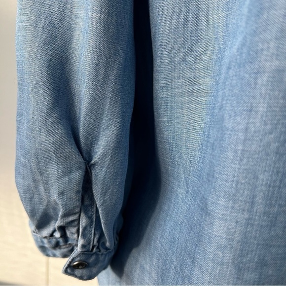 ONLY Women’s Off Shoulder Denim Look Cropped Festival Top, Size 38, #86 - Picture 2 of 7